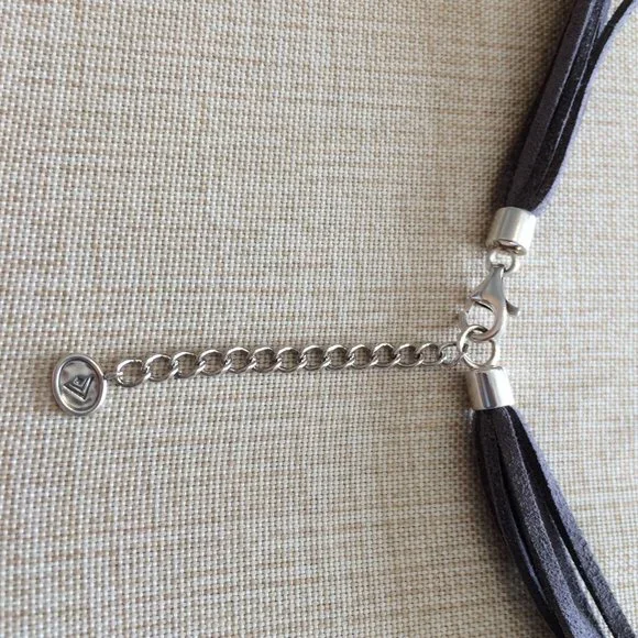 SILPADA LUXE LAYERS STERLING TRIPLE GREY/BLACK SUEDE COMPLIMENTS GALORE … - Picture 4 of 5